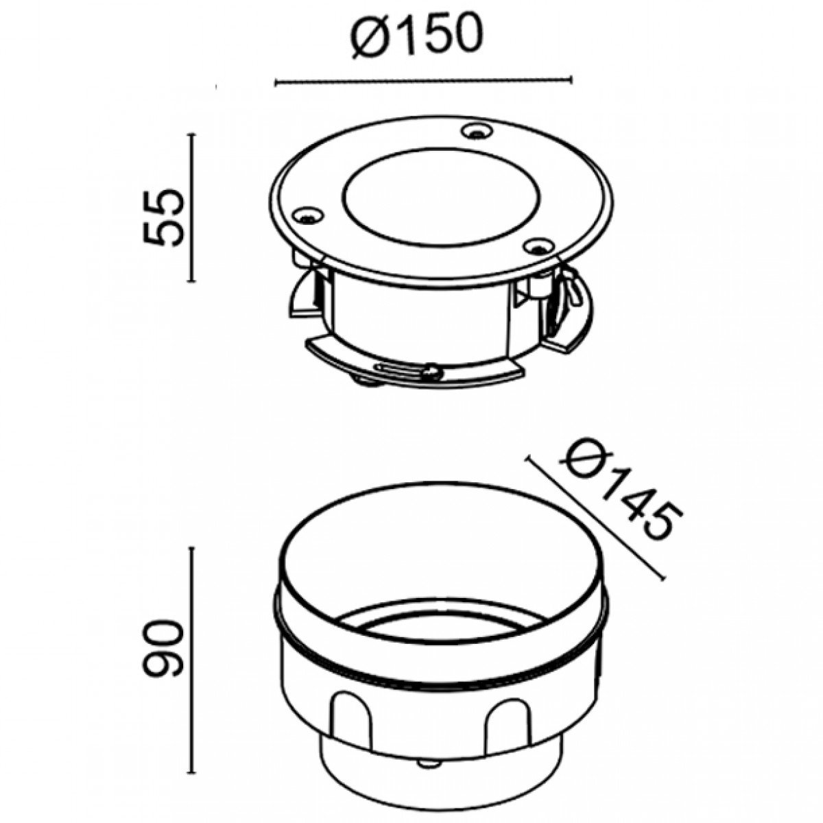 Inground floor light pro spot from KS outdoor lighting