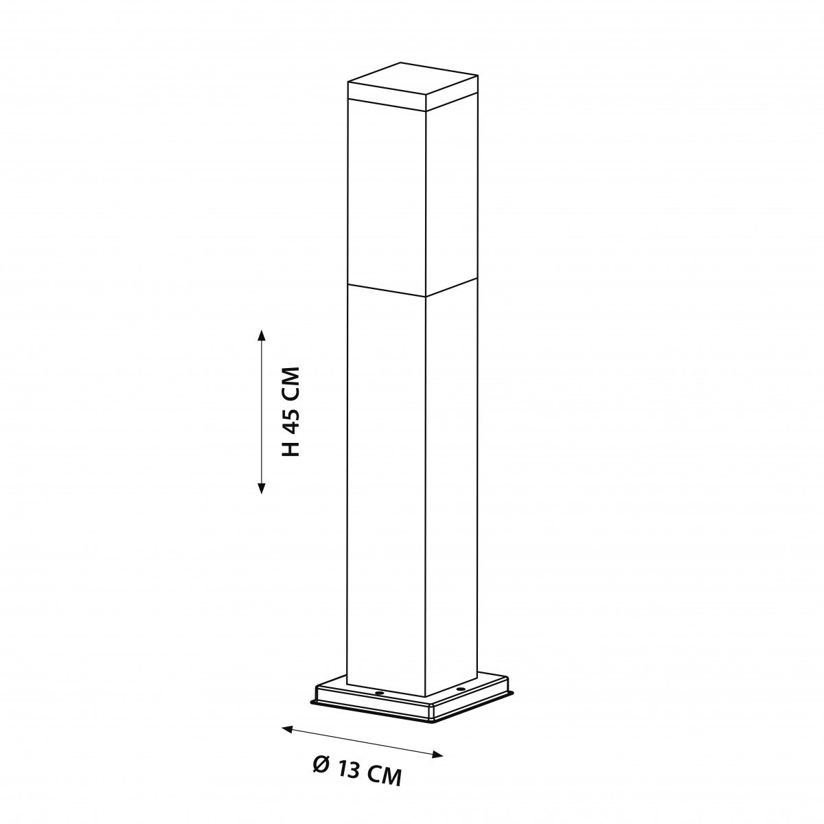 Outdoor bollard Stilo 3